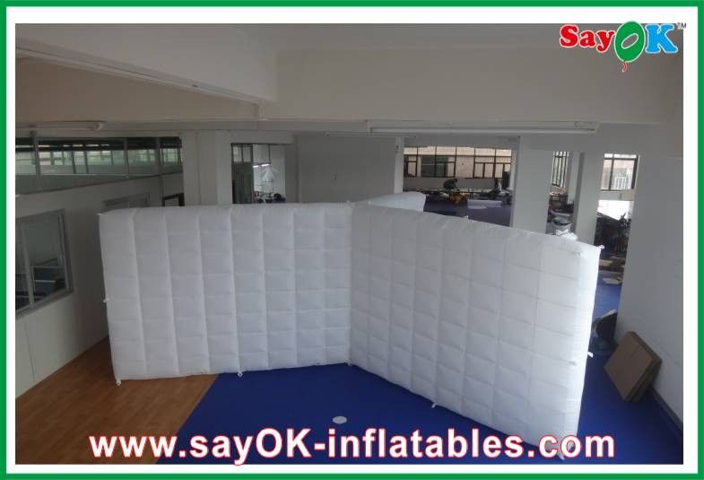 Parede divisória inflável de tenda inflável de família / parede conjunta de luz LED inflada para casamento
