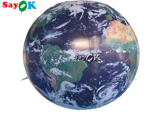 Iluminação 8ft inflável de Decorative With Led do modelo do globo da terra do evento 2.5m da escola
