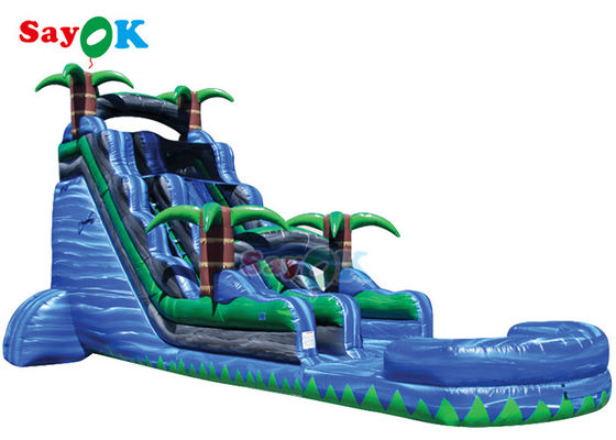 Grande escorregador inflável comercial de cobre marrom PVC escorregador de água Bounce House Outdoor de verão