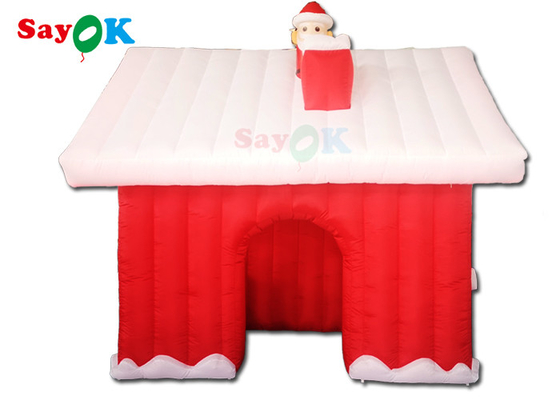 Decorações infláveis Santa House Tent inflável do feriado do shopping