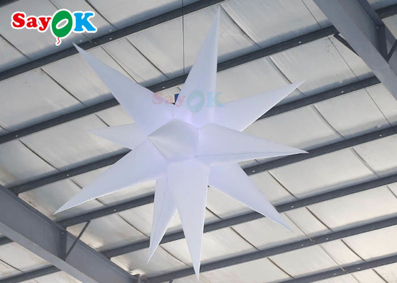lâmpada decorativa de suspensão leve inflável da atividade exterior da estrela da decoração de 2m