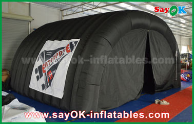 Do túnel inflável do preto 210D Oxford da barraca do ar barraca de acampamento inflável com Logo Print Total Dark