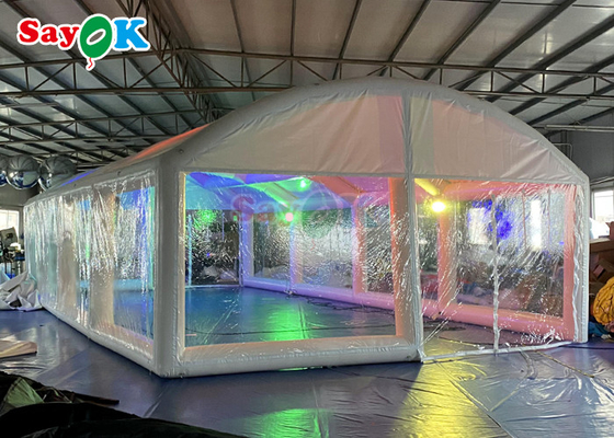 Capa de piscina inflável hermética Transparente Balcão de piscina inflável