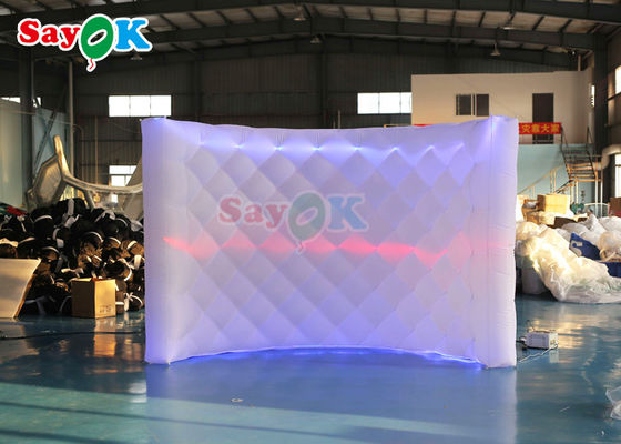 Nova atraente Led inflável parede inflável LED branco Photo Booth Parede para evento