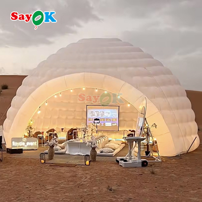 8m 26ft Durável Tecido Oxford Grande inflável Iglu Dome Tenda com sopro de ar