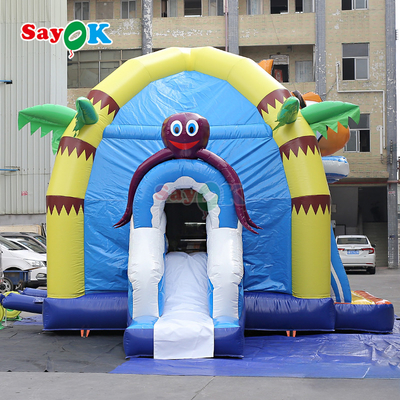 Bright Cartoon Inflatable Castle Bounce House para uso de festas e creches para crianças internas e externas
