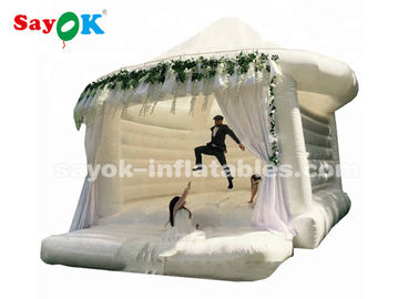 Salto inflável branco exterior comercial para o tamanho personalizado casamento