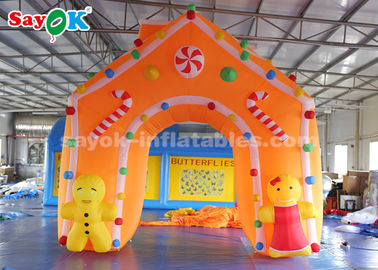 Arcada inflável do Natal da tela de C4*4m Oxford para decorações do feriado