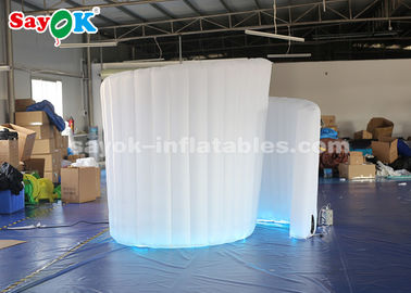 Parede inflável da espiral da cabine da foto do diodo emissor de luz da decoração inflável da fase do estúdio da foto com ventilador de ar