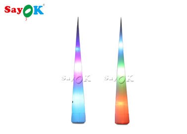 Cone inflável colorido do diodo emissor de luz da decoração da iluminação com o ventilador para a propaganda