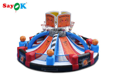 Logotipo personalizado do tiro da aro de basquetebol jogo inflável exterior gigante