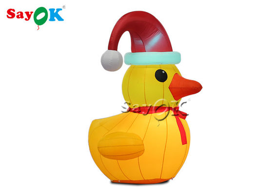Natal inflável exterior Duck With Hat da decoração 2m de pano de Oxford