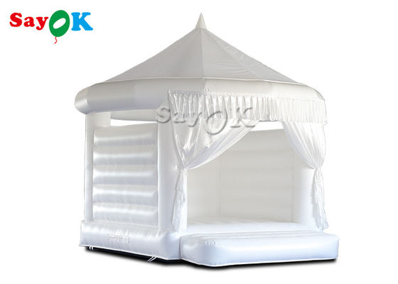 castelo Bouncy inflável do casamento 4.5x4.2x4.4mH branco