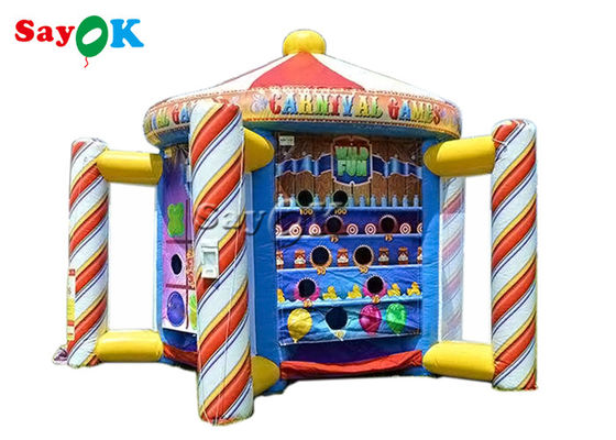 Jogo intermediário inflável do lance do alvo do carnaval In1 final inflável do esporte 5 do curso de obstáculo