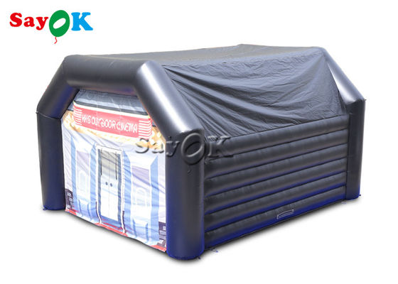 Tenda inflável para uso externo personalizada preto 0,4 mm PVC Tenda de cúpula inflável para eventos