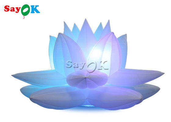 Decoração 3m Lotus Flower Model With Led inflável do partido