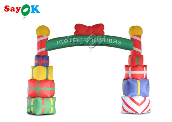arco inflável do Natal da caixa de presente das decorações do feriado de 5x4m