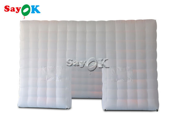 Tenda de Cubo Inflavel 6,5m 21ft Tenda de Ar Inflavel Quadrado Marquise Com Luzes de Tubos LED