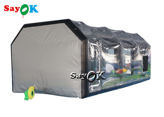 Tenda inflável transparente 8x4x3mH Preta Tenda de ar inflável portátil Airtight Car Spray Booth