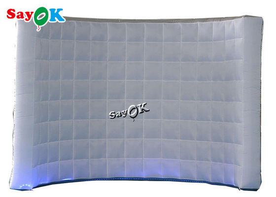 A prata profissional do estúdio da foto conduziu a parede inflável 3x1.5x2.3mH da cabine da foto do contexto claro para o banquete de casamento