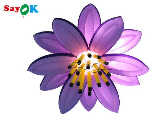 A decoração de iluminação inflável personalizada de 10ft conduziu Lily Flower For Wedding Christmas