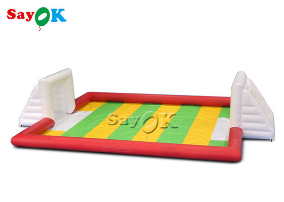 Campo de futebol inflável vermelho inflável da explosão do carnaval dos jogos dos esportes do Pvc dos jogos de partido 10x7m