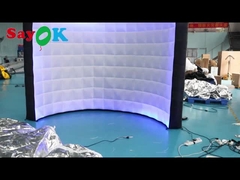 Venda Quente Portátil Curva Inflável Photo Booth Backdrop Parede Para Exposição