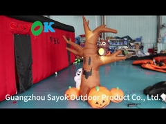 Bomba inflável de abóbora para o quintal do Halloween Fantasmas ao ar livre Árvore de Halloween Decoração