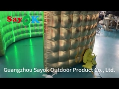 Customizado inflável 360 Photo Booth Forma Recinto de ouro inflável Backdrop Booth