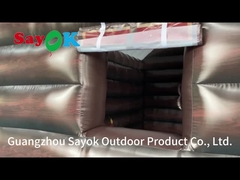 Luzes gigantes infláveis Casa de Natal inflável Casa do Pai Natal para venda