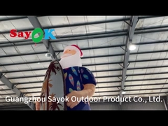 Modelo de decoração de Natal havaiano Natal inflável Papai Noel na praia