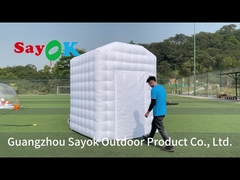 Tenda de ioga inflável branca para casa Tenda de ioga ao ar livre Sala de ioga pessoal portátil