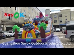 Corrediça inflável do leão-de-chácara