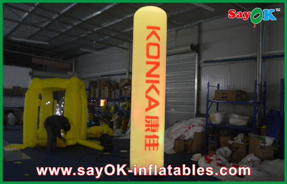 coluna conduzida do cubo da coluna da iluminação da altura de 3m decoração inflável impressa