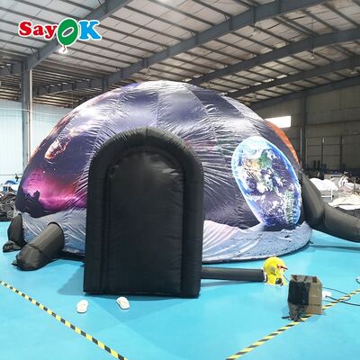 Cúpula Planetário Inflável Sayok com Entrada para Cadeira de Rodas Tenda de Projeção Móvel para Escolas ao Ar Livre