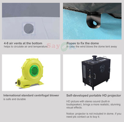 Sayok 6m Impressão Digital Planetário Móvel Cúpula Astronomia portátil inflável tenda para escolas