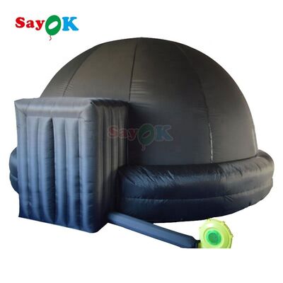 Sayok Preto 5m Planetário portátil Cúpula inflável Dimensão personalizada Tenda de cinema de astronomia inflável para eventos escolares ao ar livre