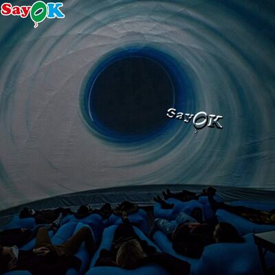 Tenda Domo de Projeção Preta Cinema Inflável Tenda Planetário Móvel para Escola