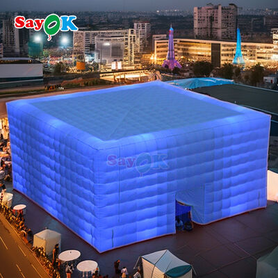 Tendas insufláveis Sayok para eventos de festas e clubes com capacidade para 100 pessoas, com luzes LED coloridas