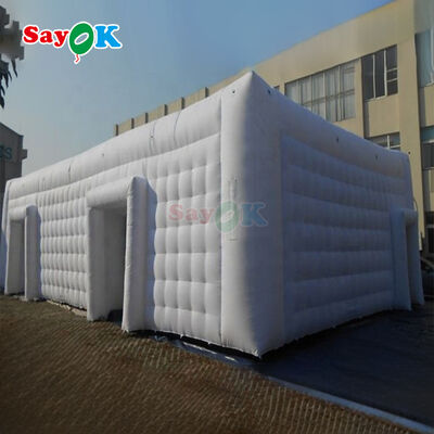 Sayok Guangzhou Tenda Inflável Gigante Cubo Branco Personalizada para Eventos ao Ar Livre Casamento 200 Pessoas