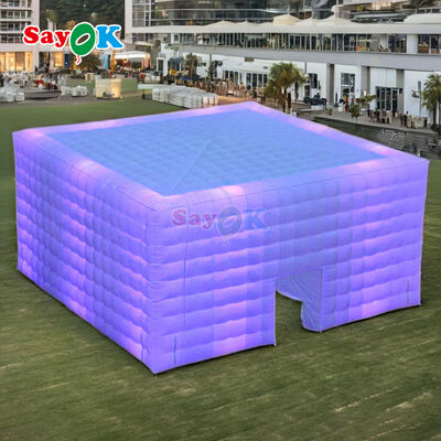 Sayok Guangzhou Tenda Inflável Gigante Cubo Branco Personalizada para Eventos ao Ar Livre Casamento 200 Pessoas