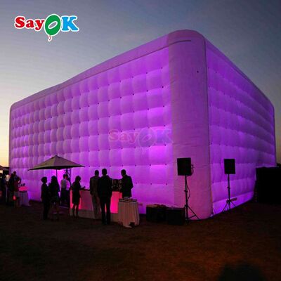 Sayok 20x10m Portátil Impermeável Tecido Oxford LED iluminado Tenda Cubo Inflável para festa Eventos Clube aluguel