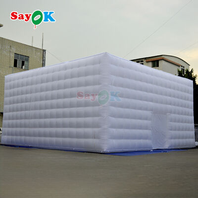 Sayok Tecido Oxford Portátil 10m Grande Iluminado Inflável Air Party Cube Tent para aluguel de eventos de acampamento ao ar livre
