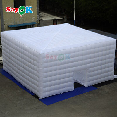Sayok Free 3D Design Oxford Cloth 10x10m Grande Cubo Festa de Eventos ao Ar Livre Tenda Inflável com Luz LED e Blower