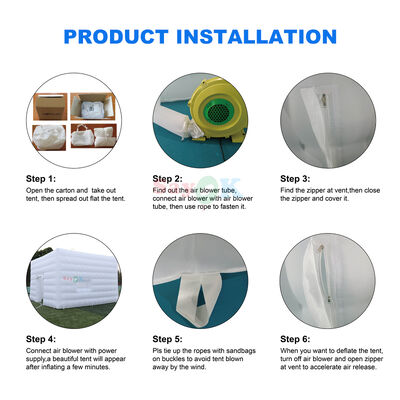 Sayok Customizado Modernos Grandes Eventos ao Ar Livre Casamento Festa de Casamento Tendas LED inflável grande tenda para 100 pessoas