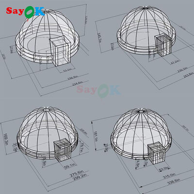 Tenda Domo de Projeção Planetário Inflável Sayok Tenda Domo Planetário Portátil Inflável