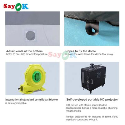 Tenda Domo de Projeção Inflável de Astronomia da Escola Sayok Tenda Planetário Inflável Planetário Domo