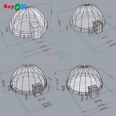 Tenda Domo de Projeção Inflável de Astronomia da Escola Sayok Tenda Planetário Inflável Planetário Domo