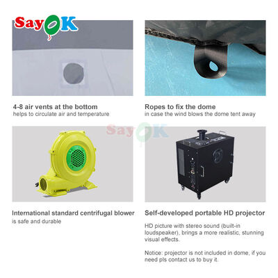 Sayok Planetário Domo Inflavel Cinema Retardante de Chama Tenda Planetário Portátil Leva Astronomia para a Escola