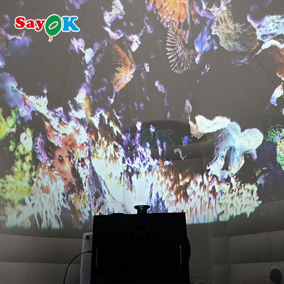 Projector de 360 graus Sayok Função de projeção interativa Domo inflável Planetário Projetor de estrelas